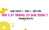 Bài 1.37 SGK Toán 7 tập 1 Kết nối tri thức